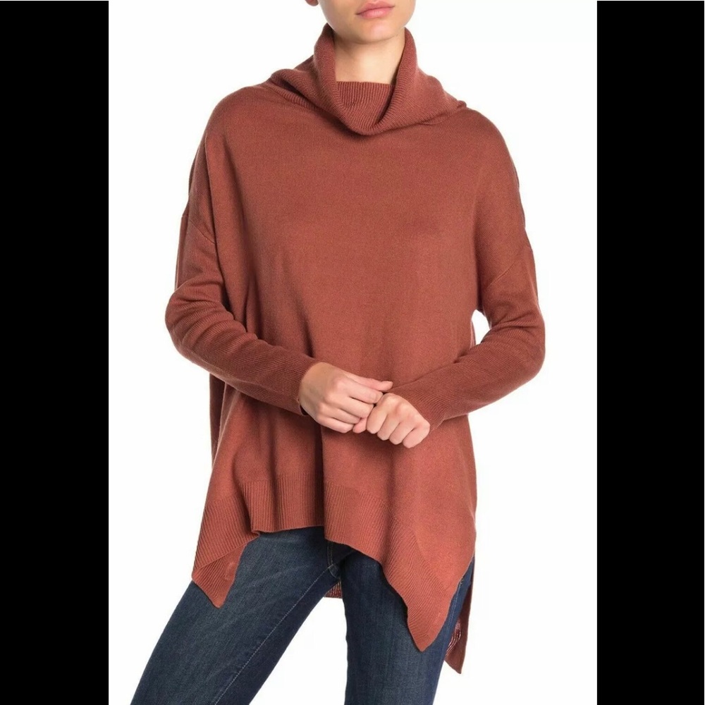 Susina Turtle Neck Sweater Brown Mahogany Size 1X